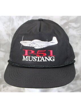 Vintage Aeronautical Military‎ Head to Toe P-51Mustang Ball Cap Hat